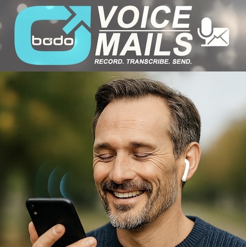 Bodo Voice Mail - Personal Voice to Mail and Voice Speech to Text AI Transcription