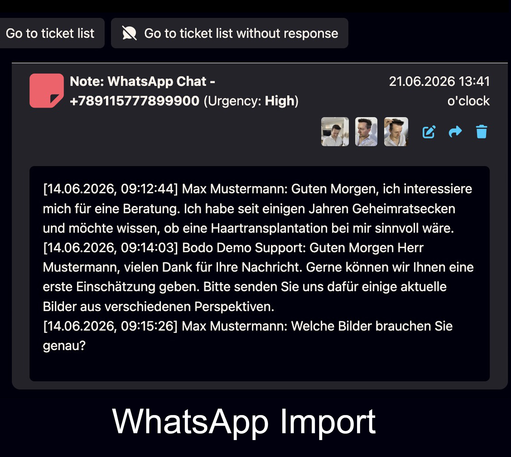 WhatsApp Zip İçe Aktarma (Not Olarak)