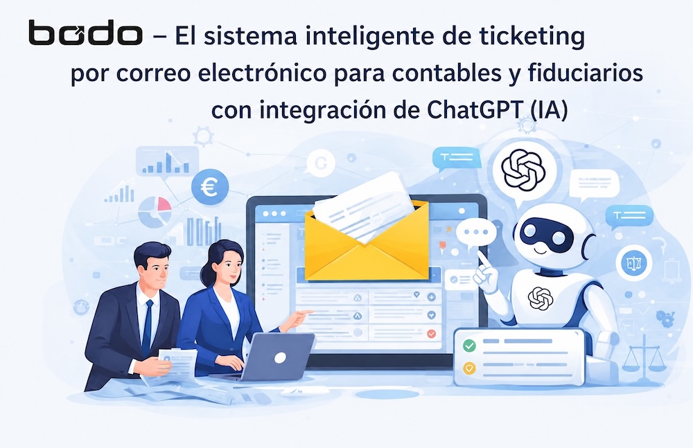 Bodo ticketing por email para contables y fiduciarios con ChatGPT IA