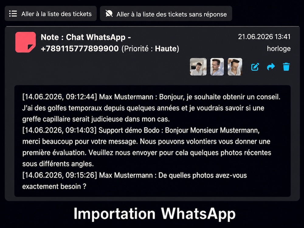 Importação de WhatsApp como notas no Bodo