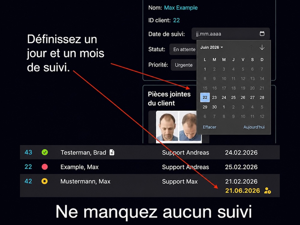 Dates de relance dans Bodo : définissez un jour et un mois pour que le ticket redevienne visible en tant que tâche ouverte