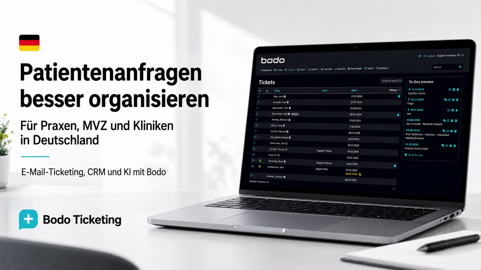 Perfekt für organisierte Patientenanfrage in Praxen und Kliniken in Deutschland - Software für digitale Patientenkommunikation