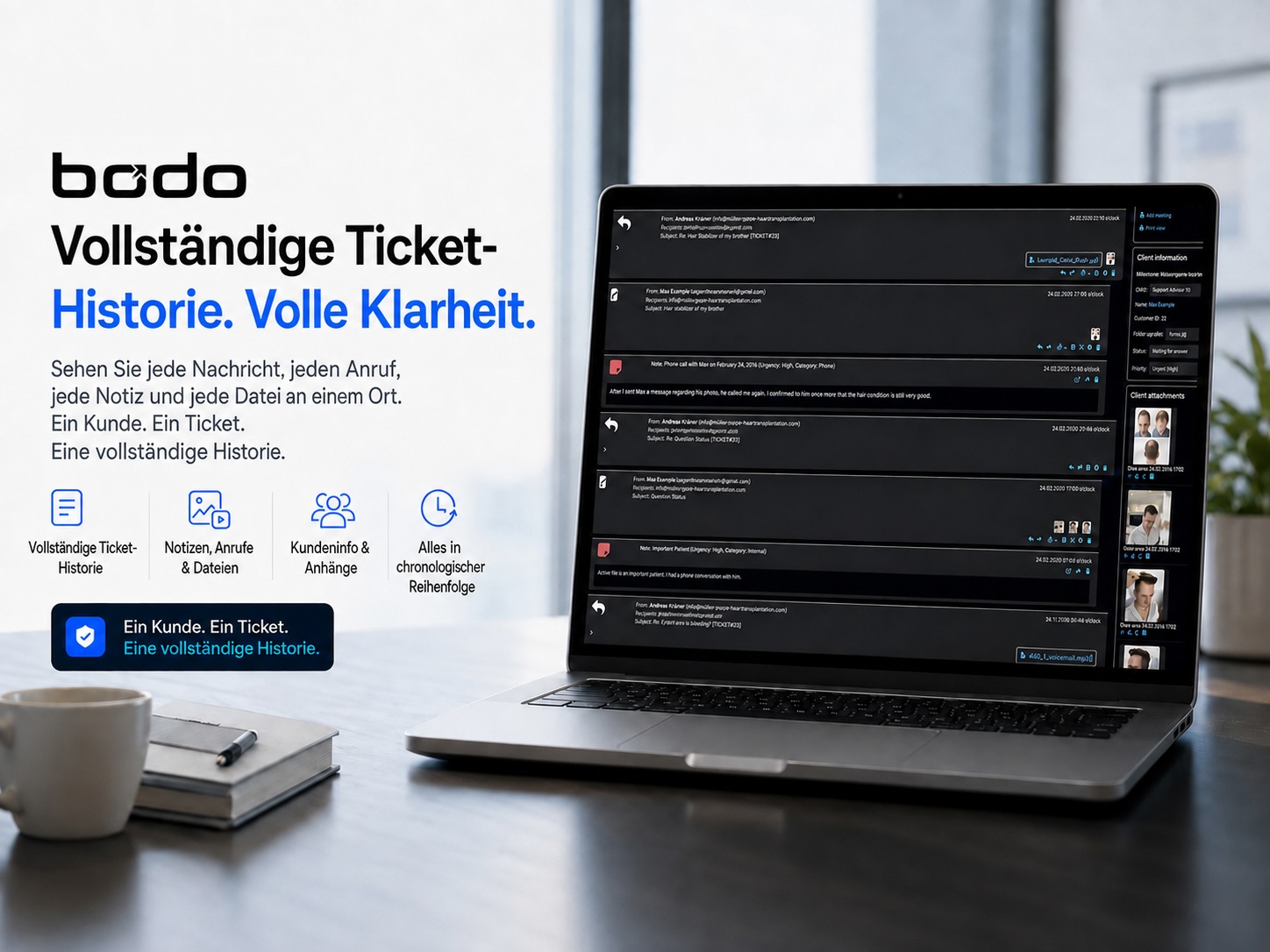 E-Mail-Software: Wenn Gmail, Outlook oder Proton Mail für Ihr Team nicht mehr ausreicht – Ticket-Historie mit Bodo