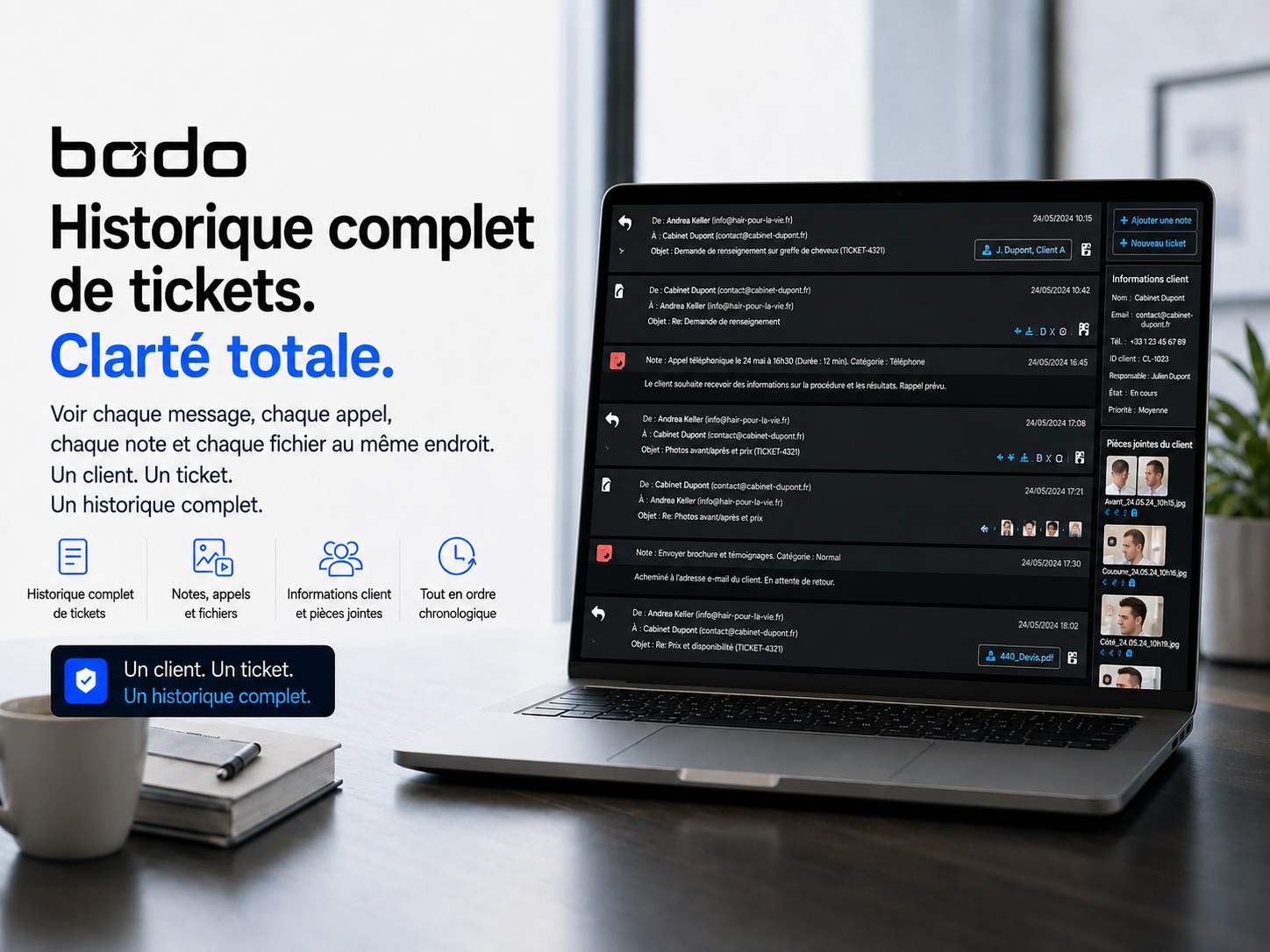 Logiciel de Messagerie Professionnelle avec Gmail, Outlook, OVHcloud, Orange Pro, IONOS, Gandi, Infomaniak et Proton Mail | Bodo