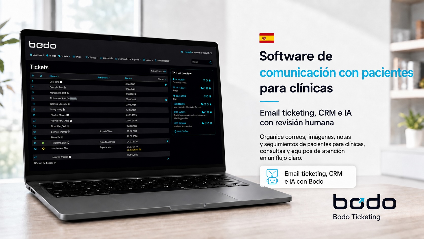 Software de comunicación con pacientes para clínicas en España | Bodo